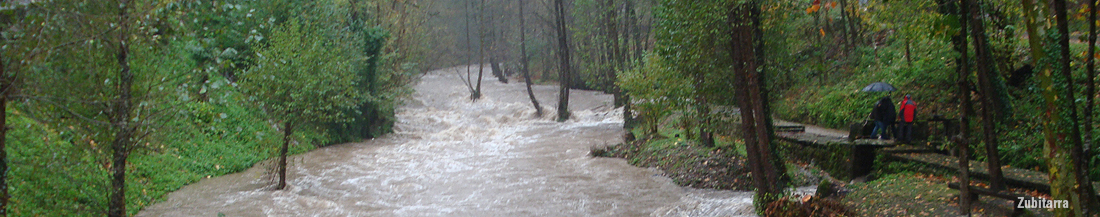 Inundaciones del río Ezkurra en 2011. Autor: Zubitarra. Autor
